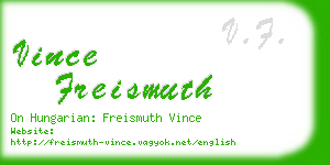 vince freismuth business card